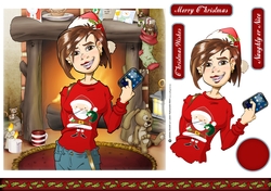 Teen Text Dudess Christmas 7x7 Quick Card