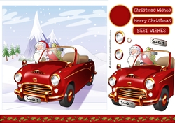 Santas New Sleigh 7x7 Quick Card