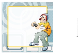 Console Gamer Dude Yellow 8x8 Insert