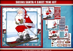 Skiing Santa 4 Sheet Mini Kit