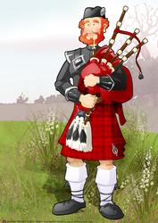 Bagpipe Player Dude A4.