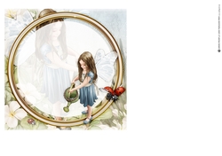 Forest Fairy Evie Blue 7x7 Insert