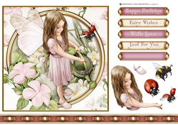 Forest Fairy Evie Light Pink 7x7 Quick Card