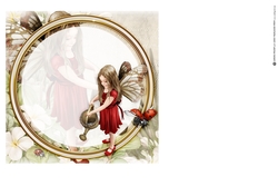 Forest Fairy Evie Red 7x7 Insert