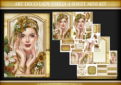 Art Deco Lady Emilia 4 Sheet Mini Kit Gold