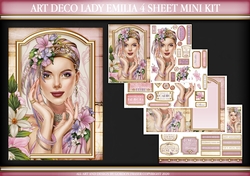 Art Deco Lady Emilia 4 Sheet Mini Kit Light Pink