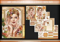 Art Deco Lady Emilia 4 Sheet Mini Kit Peach