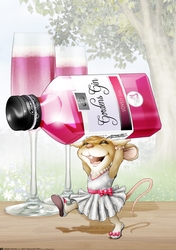 Mrs Pink Gin Mouse A4