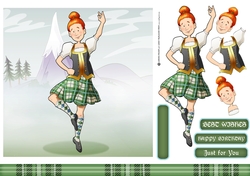 Scottish Highland Dancer Dudess 7x7 Quick Card