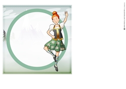 Scottish Highland Dancer Dudess 7x7 Quick Card Insert