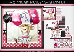Mrs Pink Gin Mouse 4 Sheet Mini Kit