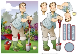 Gardening Dude Blue