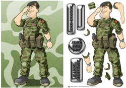 Army Dude Black Beret