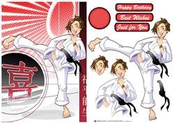 Karate Girl Brown Hair