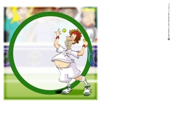 Tennis Dude Green 7x7 Quick Card Insert