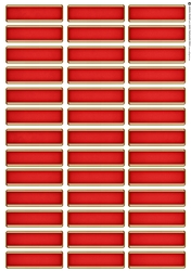 Art Deco Blank Sentiment Sheet Red