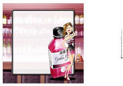 Pink Gin Dudess 8x8 Quick Card Insert