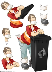 Thank You Binman Dude Decoupage Sheet