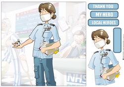 Thank You Female Nurse Dudess 8x8 Quick Card