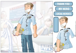 Thank You Male Nurse Dudess 8x8 Quick Card