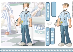 Thank You Male Nurse Dudess 7x7 Quick Card