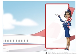 Air Hostess Blue and Red 2 Insert