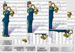 Saxophone Army Lady Pyramid.