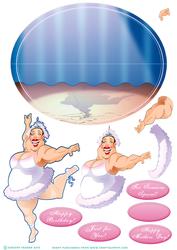 Ballerina Lady Wobble Card.