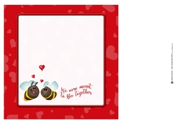 Bee Together Valentines Day 8x8 Quick Card Insert