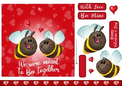 Bee Together Valentines Day 7x7 Quick Card