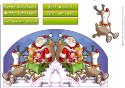 Santas Little Helpers Shaped Card.