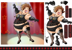 Burlesque Dudess 7x7 Quick Card