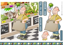 Greengrocer Dude 7x7 Quick Card