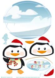 Christmas Penguin Ted Wobble Card.