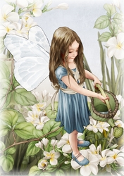 Forest Fairy Evie Dark Blue A4