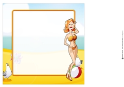 Beach Dudess 2 8x8 Quick Card Insert