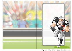 American Football Dude (Black and Silver) Insert