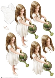 Forest Fairy Evie White Decoupage Sheet