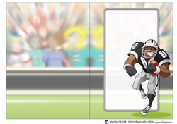American Football Dude (Black and Silver) 2 Insert
