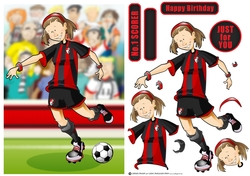 Black and Red Football Girl