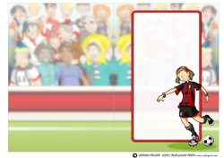 Black and Red Football Girl Insert