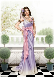 Art Deco Lady Cathy 4 A4 Lilac