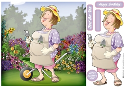 Gardening Dudess 3 8x8 Quick Card
