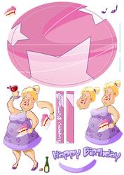 Wine and Cake Lady