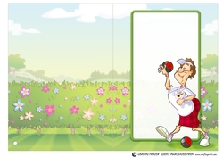 Lawn Bowls Lady (red) Insert