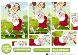 Lawn Bowls Lady (red) Pyramid