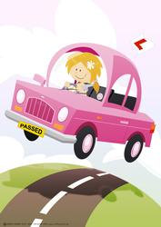 Passed Driving Test/ Good Luck Pink A4.