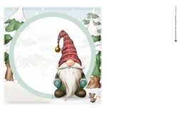 Alfred the Christmas Gnome 7x7 Quick Card Insert
