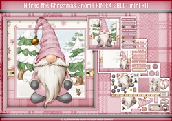 Alfred the Christmas Gnome 4 Sheet Mini Kit Pink