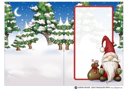 Alfred the Christmas Gnome Santa Insert